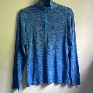 Columbia blue dry fit 3/4 zip pullover